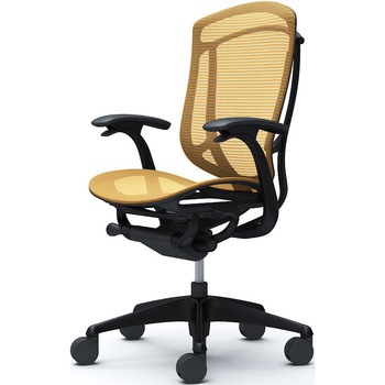 コンテッサセコンダ、固定肘、ハイバック、座メッシュ、ハンガー無、ランバー無、ブラックB、ブラック、脚ブラック、ウレタン オカムラ(岡村製作所)