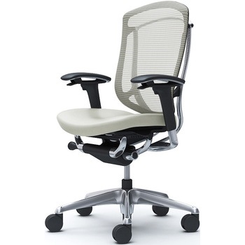 コンテッサセコンダ、可動肘、ハイバック、座革、ハンガー無、ランバー無、ブラックB、ポリッシュ、脚ポリッシュ、ウレタン オカムラ(岡村製作所)