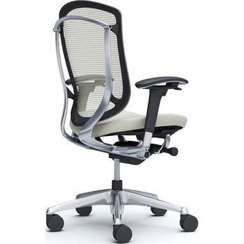 コンテッサセコンダ、可動肘、ハイバック、座革、ハンガー無、ランバー無、ブラックB、ポリッシュ、脚ポリッシュ、ウレタン オカムラ(岡村製作所)