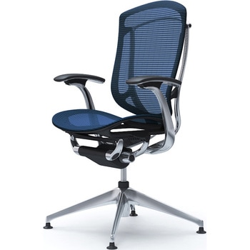 コンテッサセコンダ，固定肘，座メッシュ，ハイバック4本脚，ポリッシュ，ブラック，ランバー無ハンガー無 - オカムラ(岡村製作所)