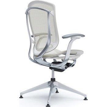 コンテッサセコンダ，固定肘，座メッシュ，ハイバック4本脚，ポリッシュ，ホワイト，ランバー無ハンガー無 オカムラ(岡村製作所)
