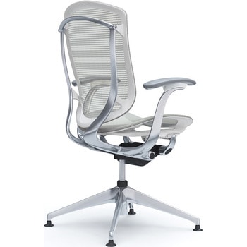 コンテッサセコンダ，固定肘，座メッシュ，ハイバック4本脚，ポリッシュ，ホワイト，ランバー無ハンガー無 オカムラ(岡村製作所)