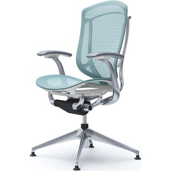 コンテッサセコンダ，固定肘，座メッシュ，ハイバック4本脚，ポリッシュ，ホワイト，ランバー無ハンガー無 オカムラ(岡村製作所)