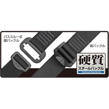 墜落制止用器具(安全帯) フルハーネス型 ハーネスGS 黒 蛇腹ダブルL8セット タジマツール(TJMデザイン)