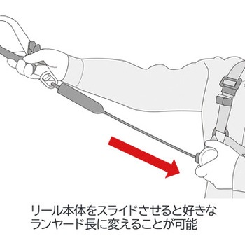 墜落制止用器具(安全帯) ハーネス用ランヤード VR150シングルL2 タジマツール(TJMデザイン)