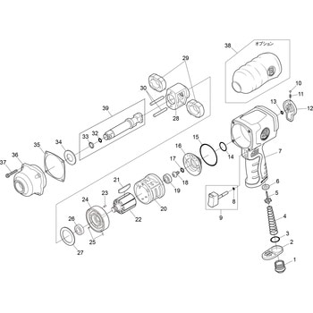 部品 エアインパクトレンチ SI-1600C ULTRA2 SHINANO(信濃)