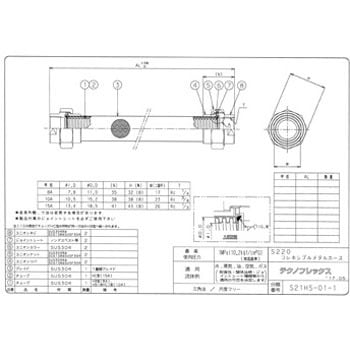 ユニオン継手型フレキシブルホース SUS304ユニオン S220 テクノフレックス フレキシブルホース 【通販モノタロウ】