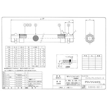 固定ネジ型フレキシブルホース 六角ニップルSUS304 S230