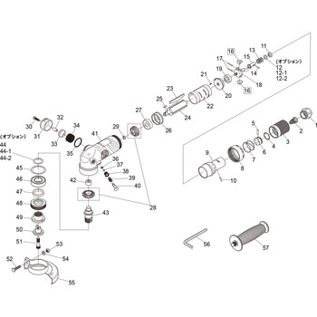部品 エアアングルグラインダー SI-AG4H-A2RJ SHINANO(信濃機販)