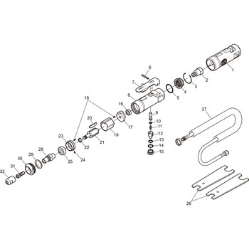 部品 ダイグラインダー SI-SG20E-6L-1/4 - SHINANO(信濃機販)