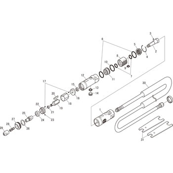 部品 ダイグラインダー SI-SG20E-6R-1/4 SHINANO(信濃)