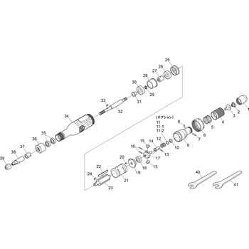 部品 ストレートグラインダー SI-SG3-CR-1/4 SHINANO(信濃)