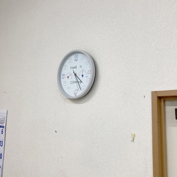 温湿度計付き掛け時計 - クレセル