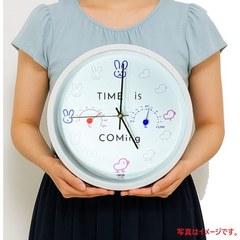 温湿度計付き掛け時計 - クレセル