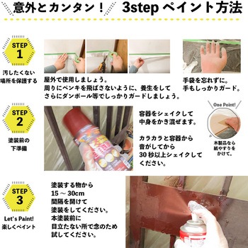 油性鉄部用Sスプレー 油性塗料 (つやあり) サビの上から直接塗れる高性能鉄部用塗料 カンペハピオ