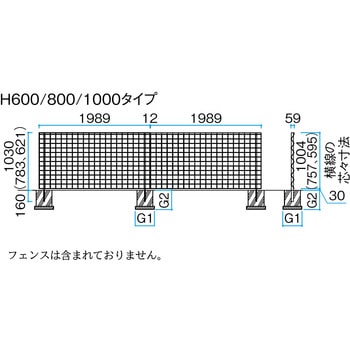 トレメッシュシングル用 20×40角柱セット 1セット タカショー 【通販