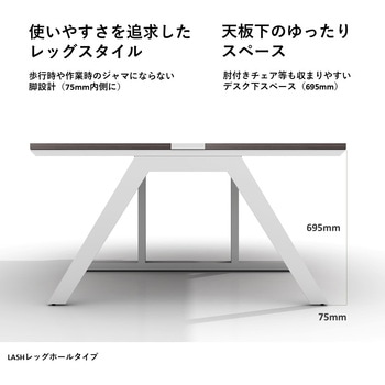 LASH(ラッシュ) デスク ラッシュホールレッグ スマイル