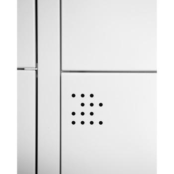 スチールロッカー9人用 ホワイト スマイル