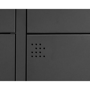 スチールロッカー9人用 ブラック スマイル