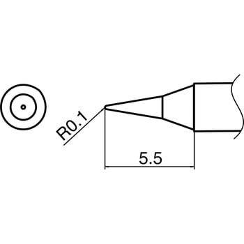 こて先(T35・鉛フリーはんだ対応・350℃) 白光 電気式 【通販モノタロウ】