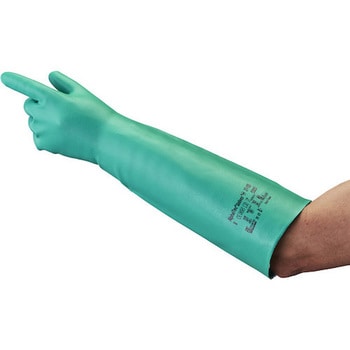 耐溶剤作業手袋アルファテック ソルベックス 37-185(厚手ロングタイプ