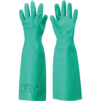 耐溶剤作業手袋アルファテック ソルベックス 37-185(厚手ロングタイプ) アンセル 溶剤用手袋 【通販モノタロウ】