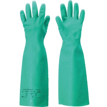 耐溶剤作業手袋アルファテック ソルベックス 37-185(厚手ロングタイプ) アンセル