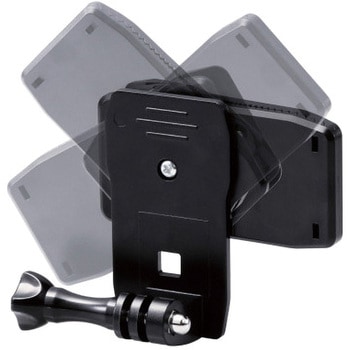 GoPro HERO 8/7/6/5/MAX アクセサリー クリップ マウント 360度回転式 落下防止 ブラック エレコム