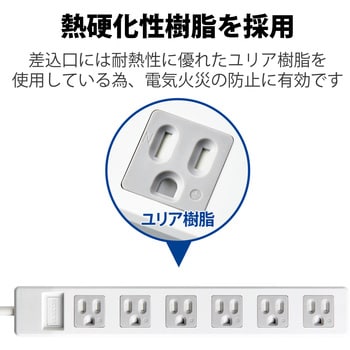 T-T1D-3425WH 延長コード 電源タップ 2.5m 3P ほこりシャッター アース