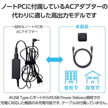 USB Type-C充電器 PD 65W PPS対応 高速充電 TypeC×1 折りたたみプラグ 小型 軽量 エレコム