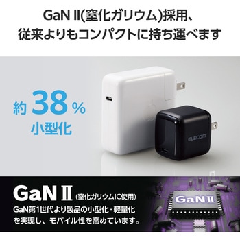 USB Type-C充電器 PD 65W PPS対応 高速充電 TypeC×1 折りたたみプラグ 小型 軽量 エレコム