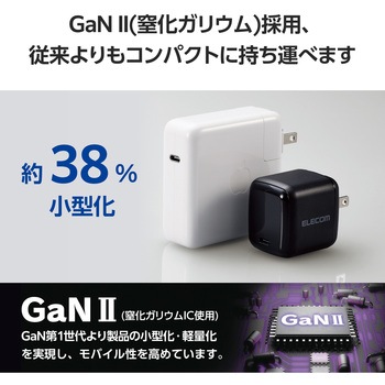 USB Type-C充電器 PD 65W PPS対応 高速充電 TypeC×1 折りたたみプラグ 小型 軽量 エレコム