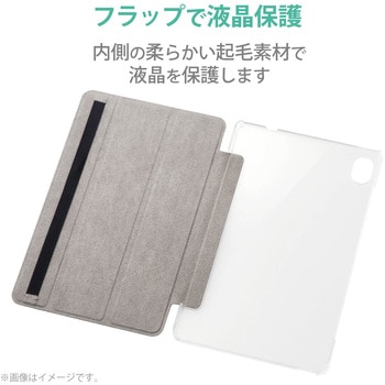 dtab Compact ドコモ d-42A ケース カバー レザー フラップ ブラック 薄型 軽量 背面クリア エレコム
