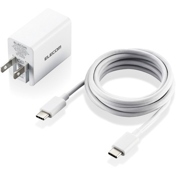 ACアダプター ノートPC用 PD対応 タイプC 急速充電 GaN(窒化ガリウム) Type-C-Cケーブル付属 2m エレコム