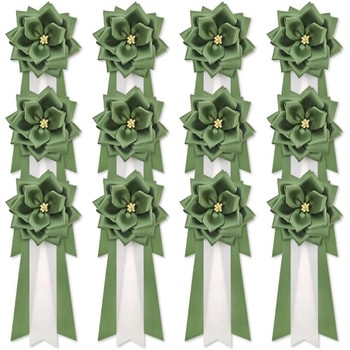リボン徽章 記章 胸章 中リボンバラ サテン 12個セット YONEOKA RIBBON