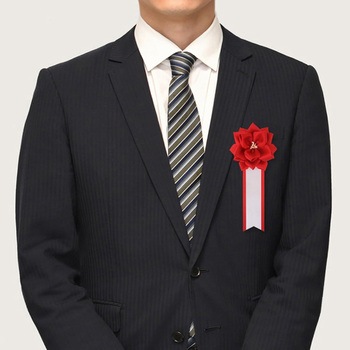 リボン徽章 記章 胸章 小リボンバラ 20個セット YONEOKA RIBBON