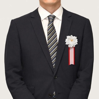 リボン徽章 記章 胸章 小リボンバラ 20個セット YONEOKA RIBBON