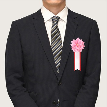 リボン徽章 記章 胸章 小リボンバラ 20個セット YONEOKA RIBBON