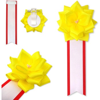リボン徽章 記章 胸章 小リボンバラ 20個セット YONEOKA RIBBON
