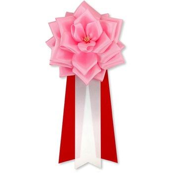 リボン記章 胸章 徽章 大リボンバラ タレ付き 6個セット YONEOKA RIBBON