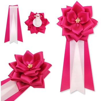 リボン徽章 記章 胸章 中リボンバラ サテン YONEOKA RIBBON