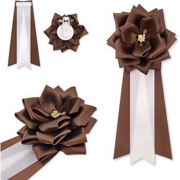 リボン徽章 記章 胸章 中リボンバラ サテン YONEOKA RIBBON