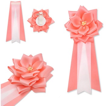 リボン徽章 記章 胸章 中リボンバラ サテン YONEOKA RIBBON