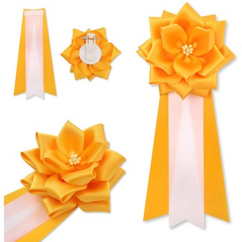 リボン徽章 記章 胸章 中リボンバラ サテン YONEOKA RIBBON