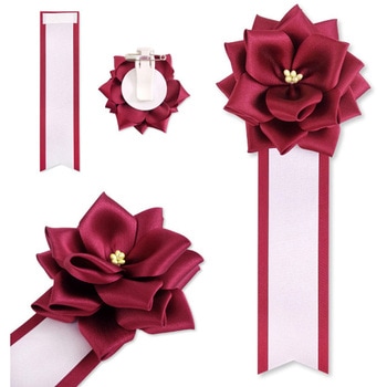 リボン徽章 記章 胸章 小リボンバラ サテン 20個セット YONEOKA RIBBON