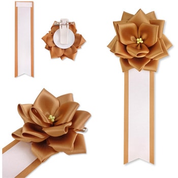 リボン徽章 記章 胸章 小リボンバラ サテン 20個セット YONEOKA RIBBON