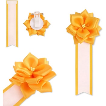リボン徽章 記章 胸章 小リボンバラ サテン 20個セット YONEOKA RIBBON