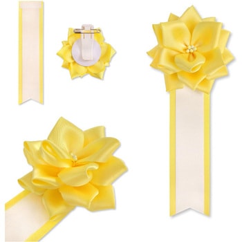 リボン徽章 記章 胸章 小リボンバラ サテン 20個セット YONEOKA RIBBON