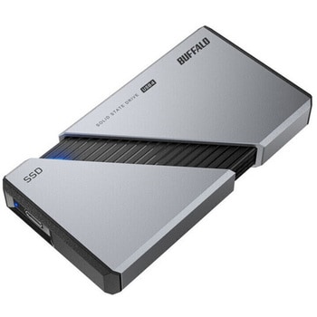 SSD-PE1.0U4-SA PC向け USB4(Gen3x2)対応 High-End ポータブルSSD 1TB シルバー 1台 BUFFALO( バッファロー) 【通販モノタロウ】