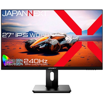 ゲーミング液晶ディスプレイ 27型/2560×1440/DP×2、HDMI×2/ブラック/スピーカー有/3年保証 - JAPANNEXT